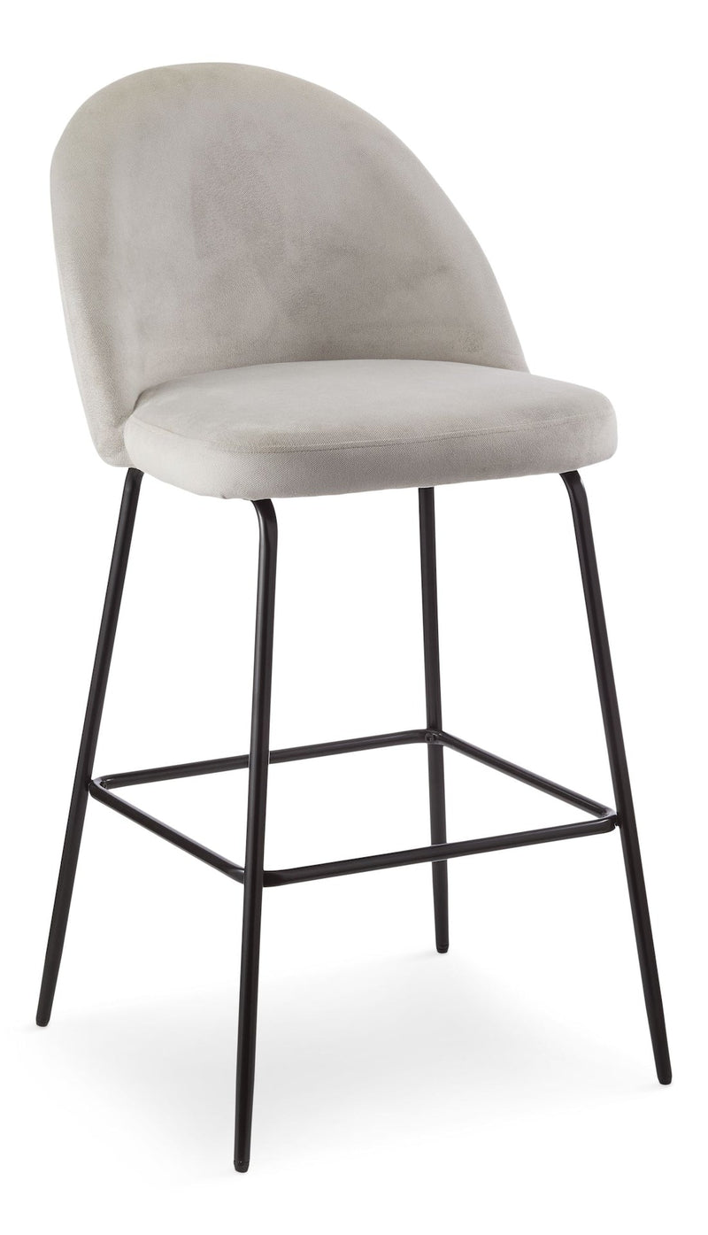 Canvas Koen Bar Elegant Counter Stool with Footrest, Grey U9