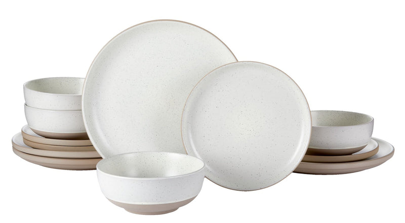 CANVAS Maywood Speckled Two-Toned Dinnerware Set, Serves 4, 12-pc D8