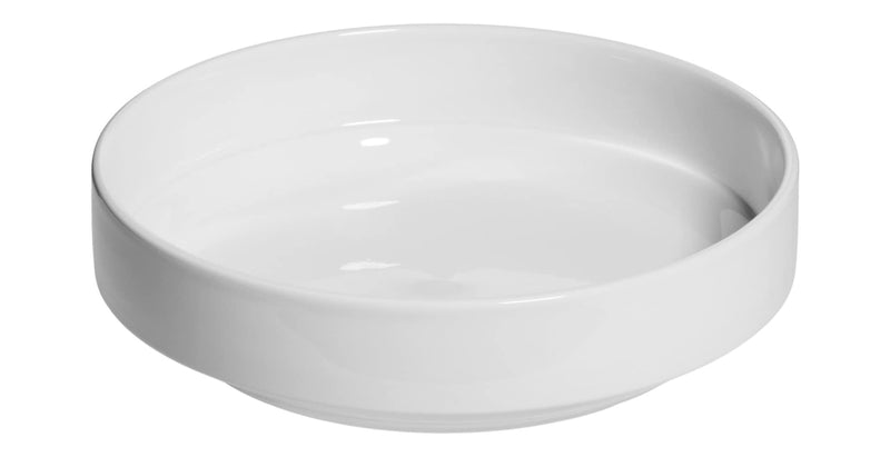 CANVAS Modern Edge Porcelain Dinner Bowl, 7.8-in, White X1