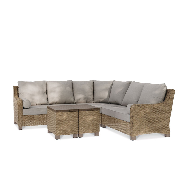 CANVAS Moraine All-Weather Wicker Outdoor/Patio Sectional Set, UV-Resistant Cushions, 5-pc U8