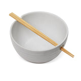 CANVAS Noodle Bowl with Chopsticks Set, Serves 2, 4-pc, White