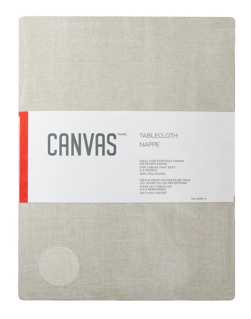 CANVAS Oatmeal Table Cloth, 60 x 84-in C4
