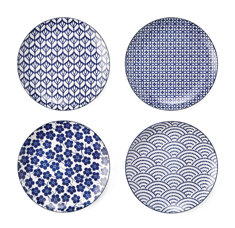 CANVAS Patterned Porcelain Side Plates Serveware Set, 4-pk V1
