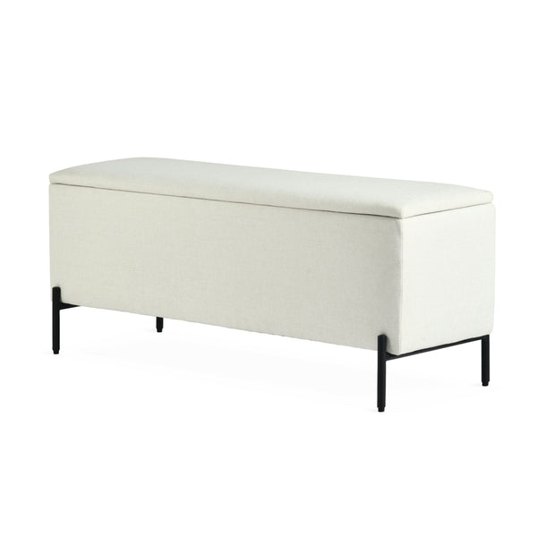 Canvas Picton Storage Bench, White J3
