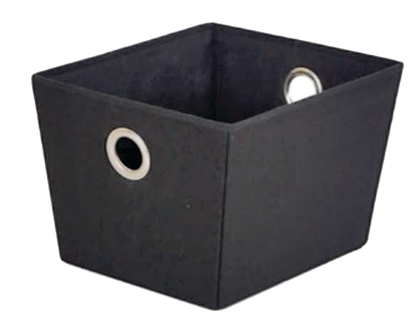 CANVAS Piper Basket, Black, 13.5 x 11.4 x 8.8-in C3