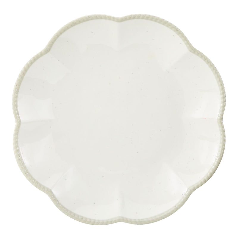 CANVAS Scalloped Dinner Plate, BPA-free, Plastic, Ivory Colour M4