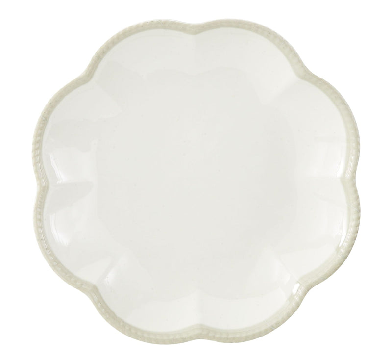 CANVAS Scalloped Side Plate, BPA-free, Plastic, Ivory Colour B2