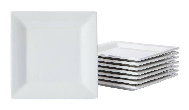 CANVAS Stoneware Appetizer Plates, Square, 8-pk B8