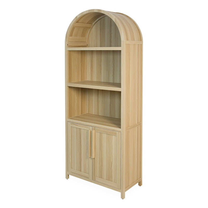 Canvas Stratford Arched Bookcase, Oak I5