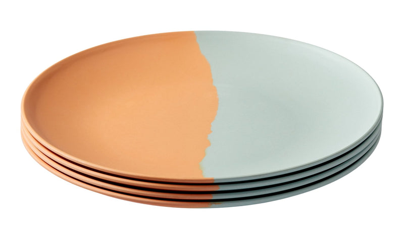 CANVAS Two-Toned Side Plate Set, Round, Bamboo, 4-pk Y6
