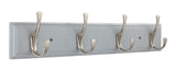 CANVAS Voisin Stainless Steel 4-Hook Rail, Flint Grey, 27-in