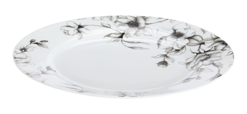 CANVAS Wild Rose Dinner Plate, 1-pc, White, Dishwasher & Microwave-Safe B1