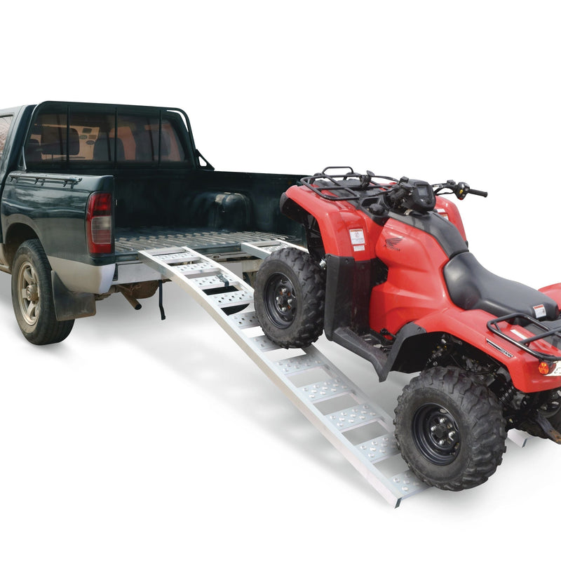 CargoMaster Aluminum Arched Loading Ramps Pair with Adjustable Straps, 90 x 12-in, 2-pc P0