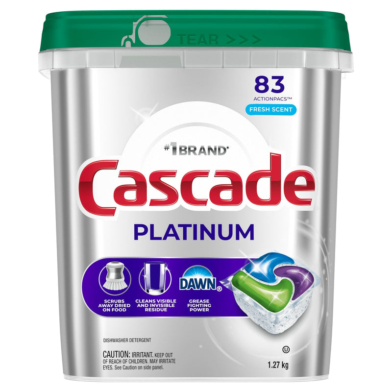 Cascade Platinum ActionPacs Fresh Dishwasher Pods, 83-ct F4