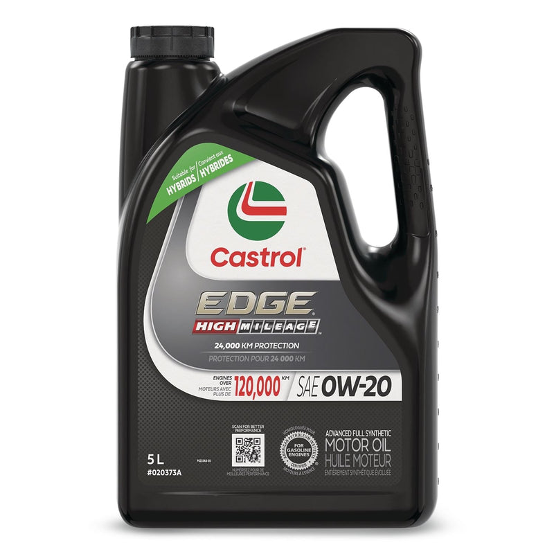 Castrol EDGE High Mileage 0W20 Synthetic Engine/Motor Oil, 5-L N2