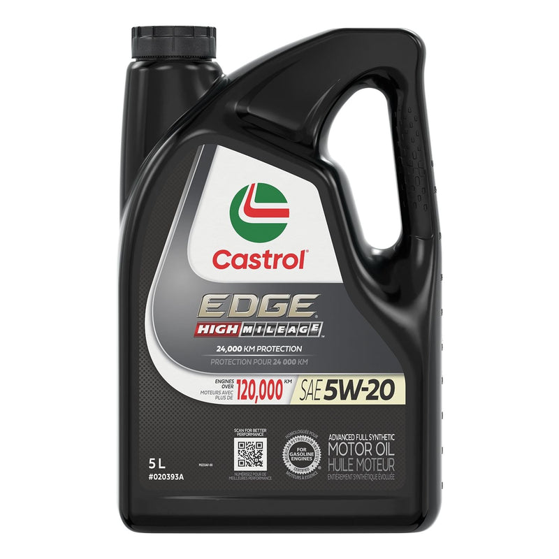 Castrol EDGE High Mileage 5W20 Synthetic Engine/Motor Oil, 5-L U8