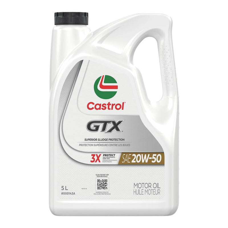 Castrol GTX 20W50 Conventional Engine/Motor Oil, 5-L L2