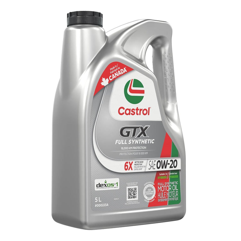Castrol GTX Full Synthetic 0W20 Engine/Motor Oil, 5-L Jug U7