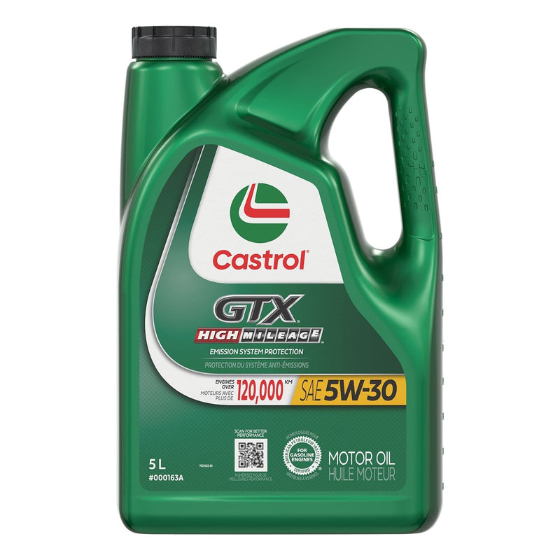 Castrol GTX High Mileage 10W30 Conventional Engine/Motor Oil, 5-L B5