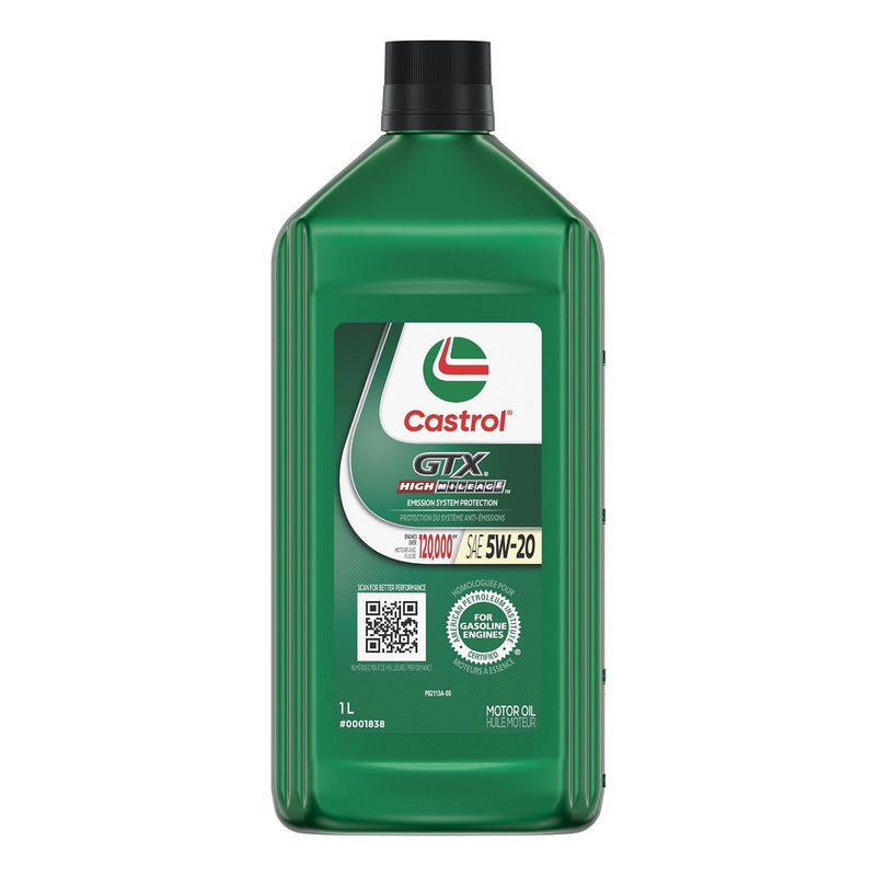 Castrol GTX High Mileage 5W20 Conventional Engine/Motor Oil, 1-L Q1