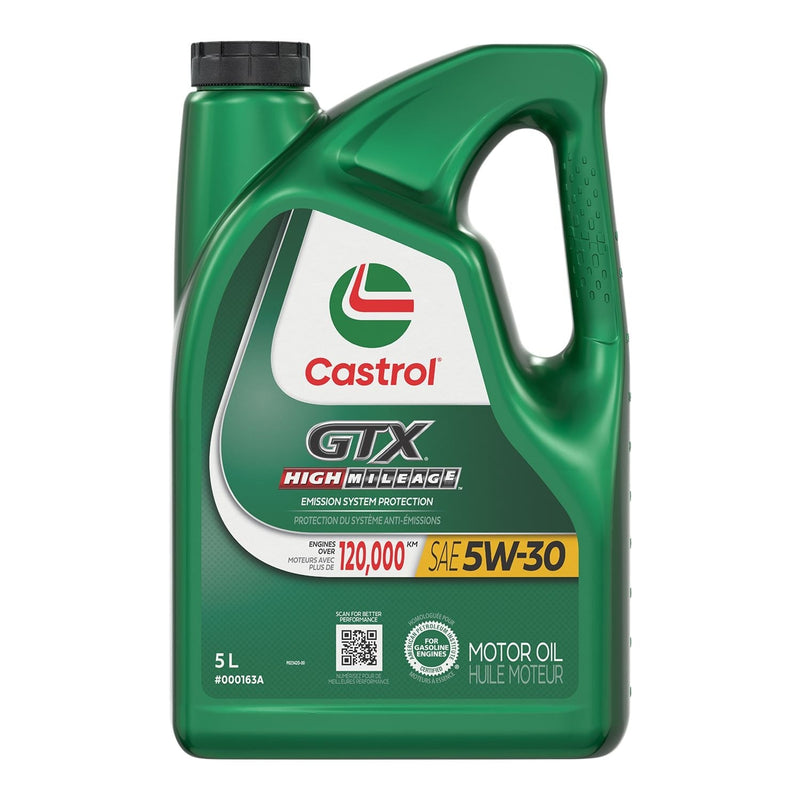 Castrol GTX High Mileage 5W30 Conventional Engine/Motor Oil, 5-L Y8