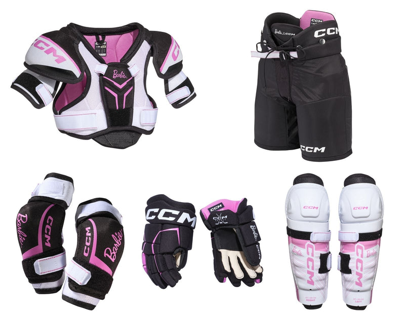 CCM Barbie Hockey Protective Kit, Youth, Assorted Sizes E7