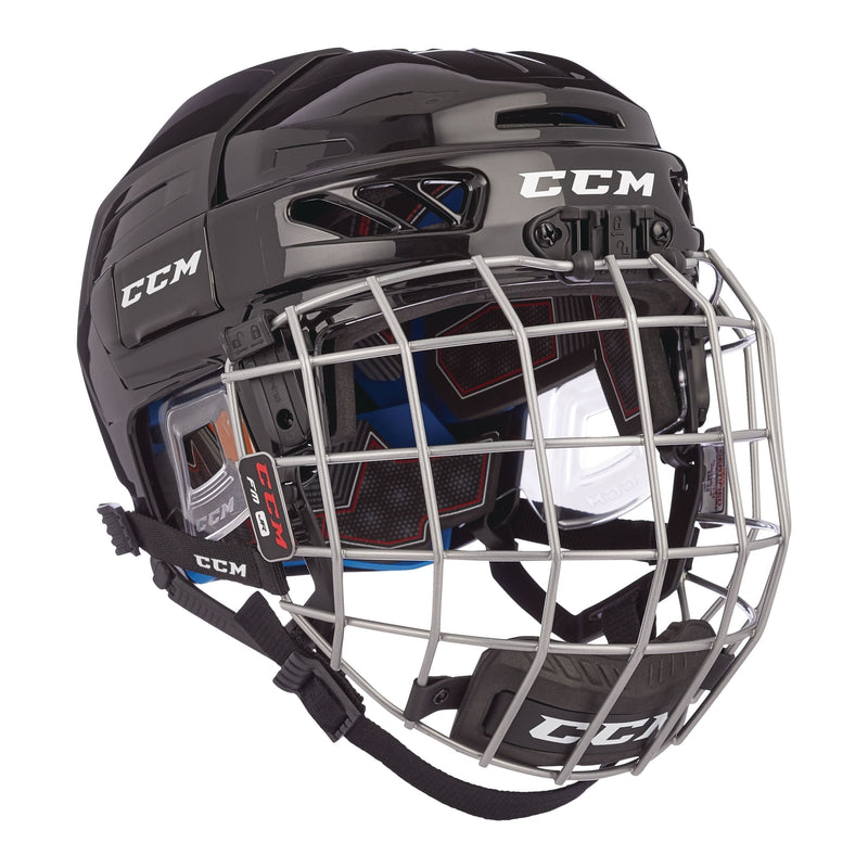 CCM FitLite 3DS Hockey Helmet & Cage Combo, Junior, Black J3