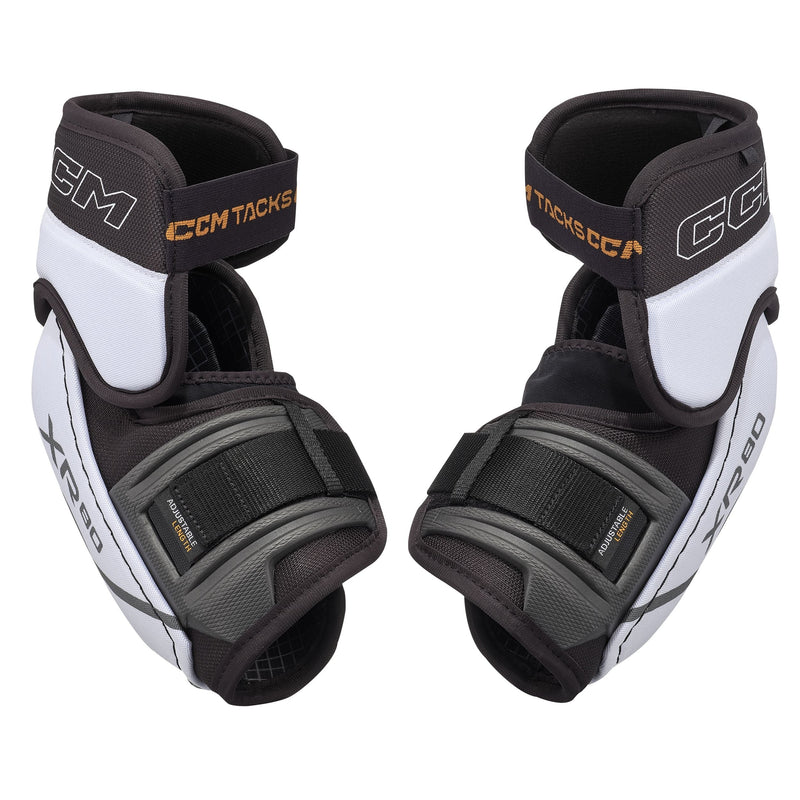 CCM Tacks XR80 Hockey Elbow Pads, Senior, Black/White/Grey, Assorted Sizes F2