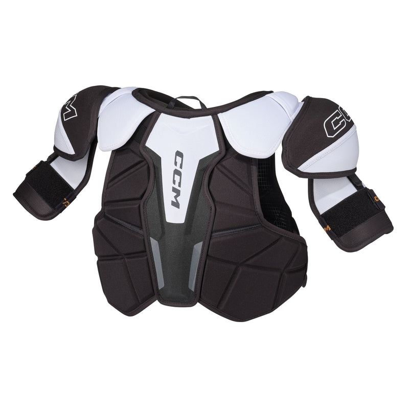 CCM Tacks XR80 Hockey Shoulder Pads, Junior, Black/White/Grey, Assorted Sizes L8