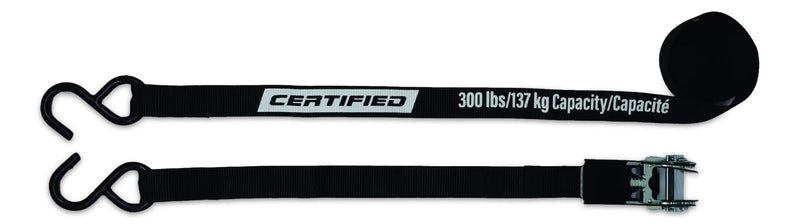 Certified 900-lb Ratchet Standard-Duty Tie Down Strap, 1-in x 15-ft, 1-pk L4