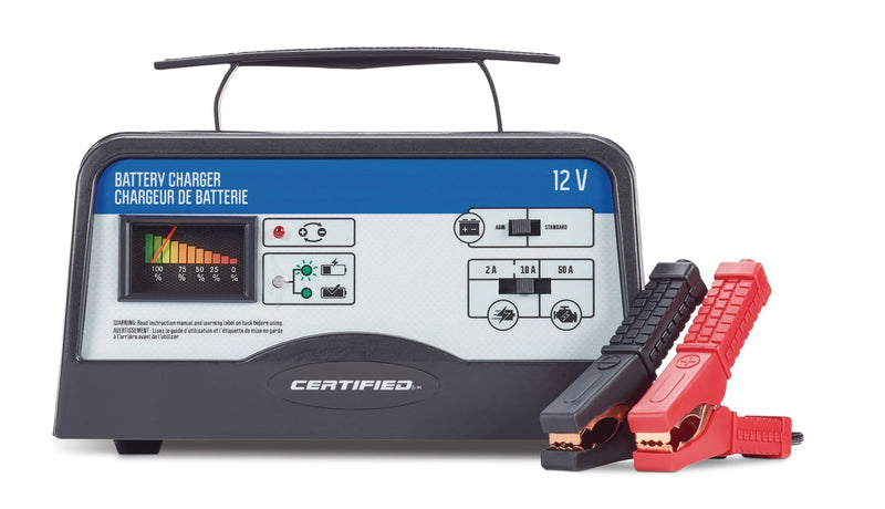 Certified Battery Charger, Fully Automatic, 10/2-Amp, 12V, with 50-Amp Engine Start P7