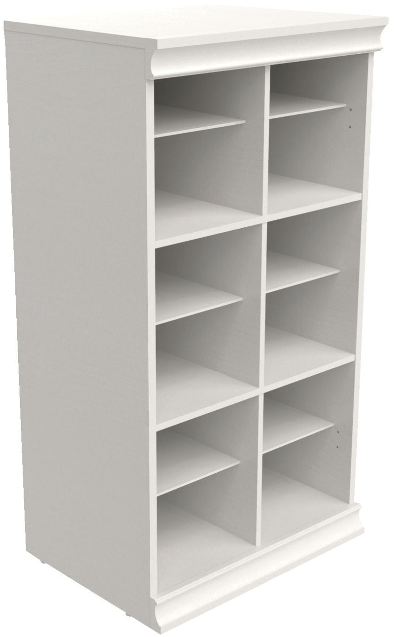 ClosetMaid Modular Adjustable Divided Storage Shelves/Unit, White D6