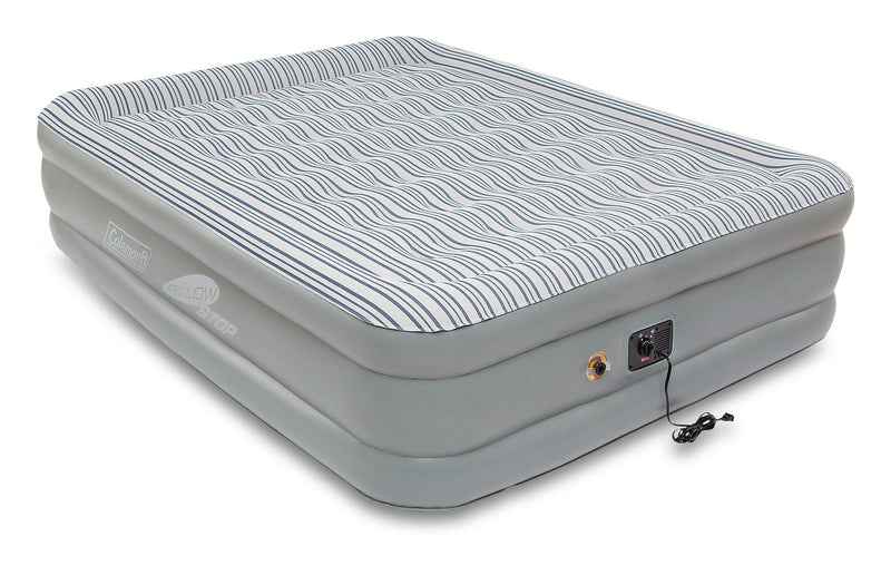 Coleman Queen SupportRest Elite Double-High Inflatable Air Mattress/Airbed with Built-In 120V Pump, Woods Outdoor Collapsible Folding Utility... Z0