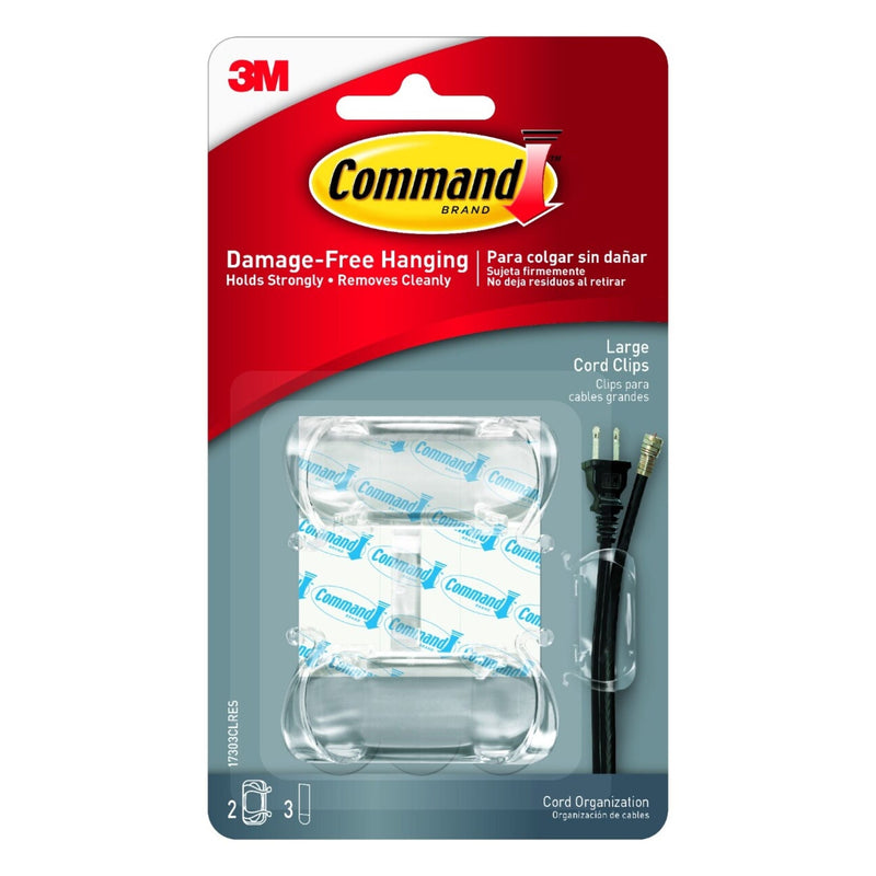Command Clear Cord Clips, Clear Z4