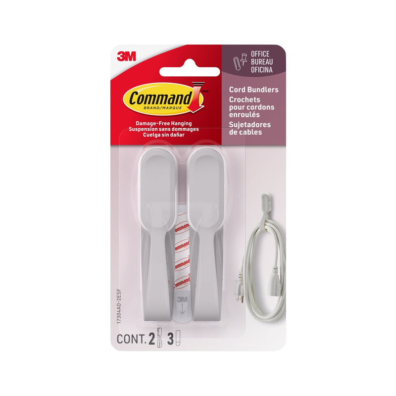 Command Cord Bundlers, 2pk, Grey V4
