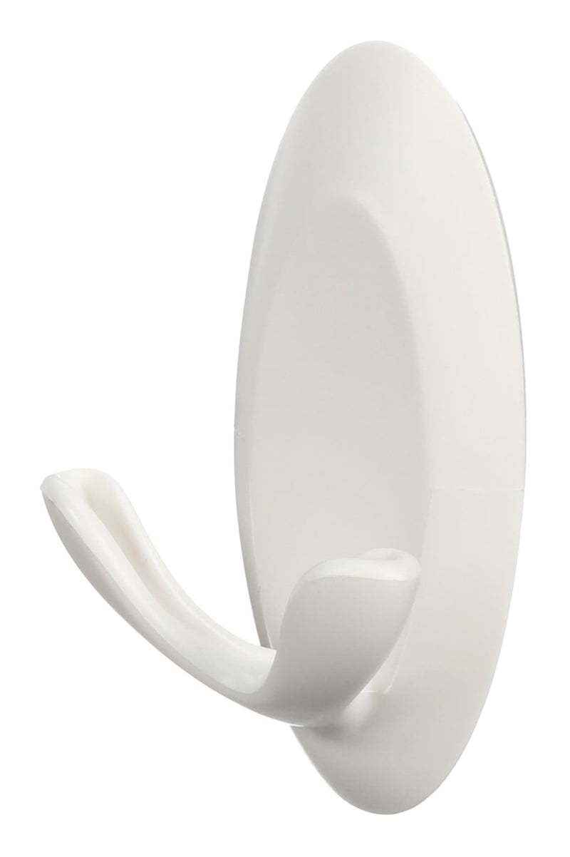 Command Decorative Quartz Double Hook with Adhesive Strips, White, 3-lbs, 2 Strips Per Pack I4