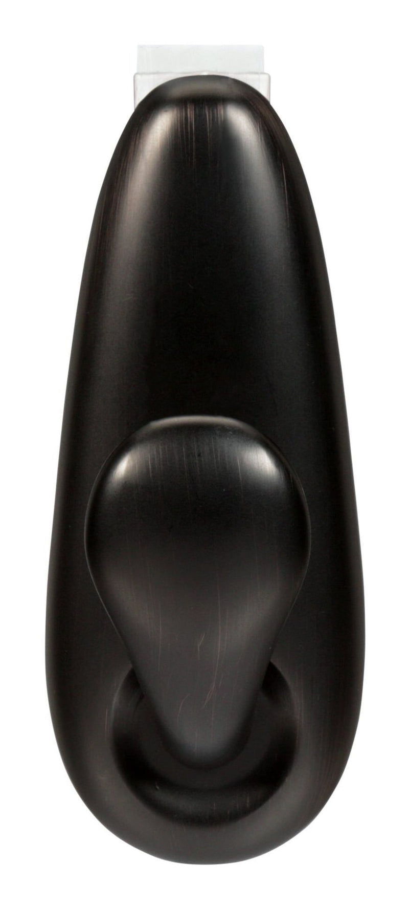 Command Large Decorative Metallic Hook with Adhesive Strips, Oil Rubbed Bronze, 5-lbs, 1 Strip per Pack M3