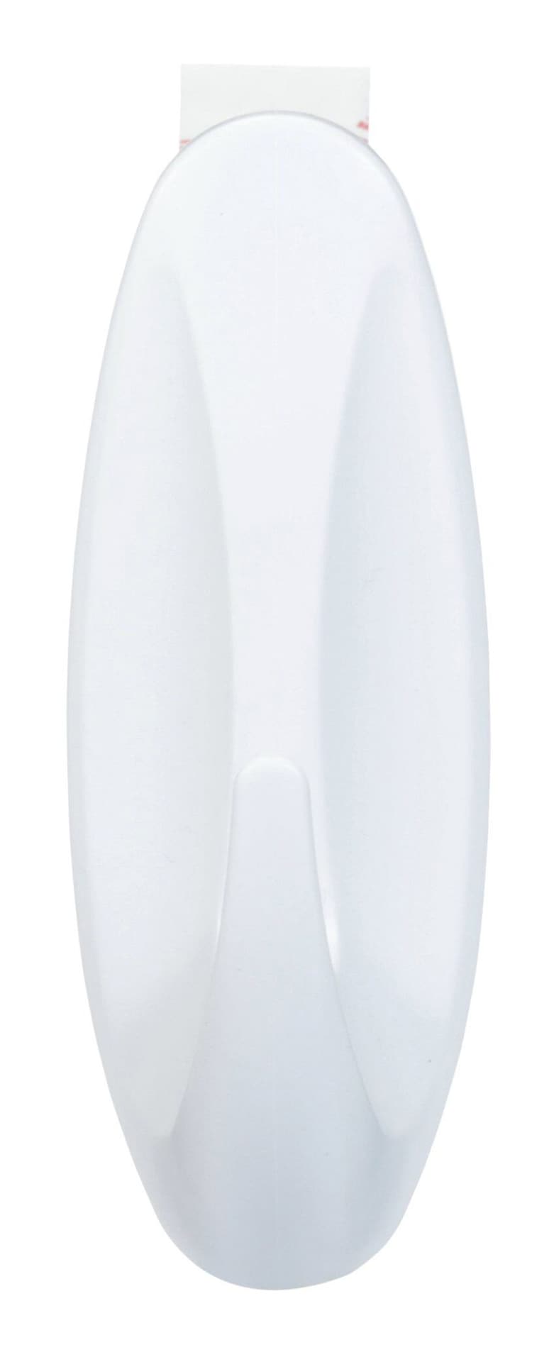 Command Large Designer Hook with Adhesive Strips, White, 5-lbs, 1 Strip per Pack O6