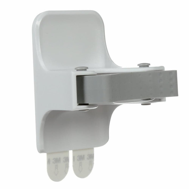 Command Wall-Mounted Mop & Broom Gripper with Adhesive Strips, White, 4-lbs, 1 Strip per Pack F0