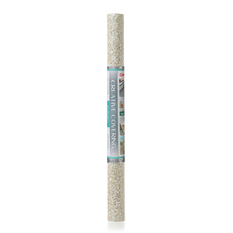Con-Tact Creative Covering Removable Adhesive Shelf/Drawer Liner, Beige Granite, 18-in x 9-ft Q8