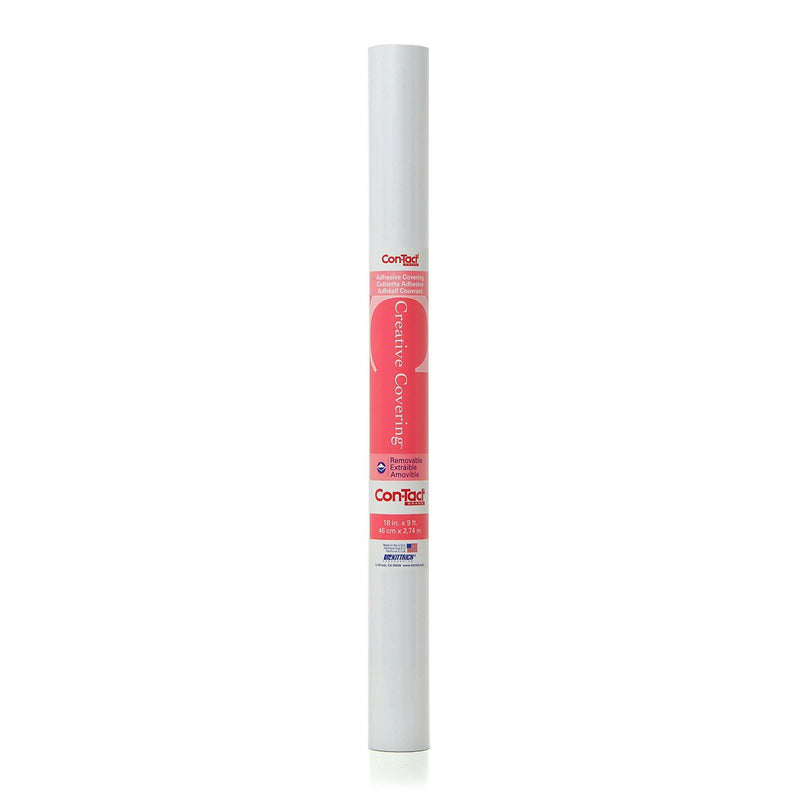 Con-Tact Creative Covering Removable Adhesive Shelf/Drawer Liner, White, 18-in x 9-ft F7