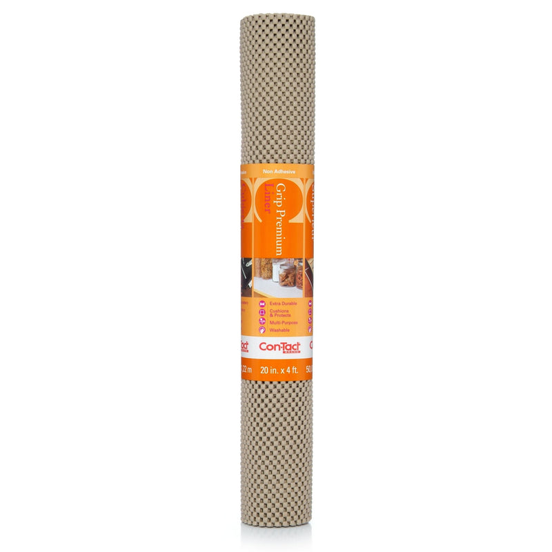 Con-Tact Grip Premium Non-Adhesive Cushioned Shelf/Drawer Liner, Taupe, 20-in x 4-ft W3
