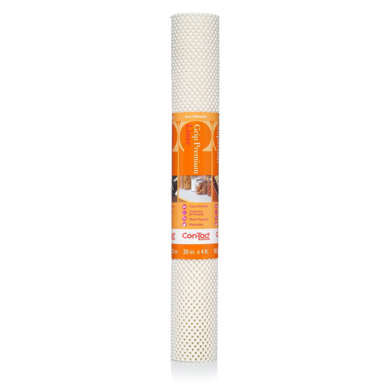 Con-Tact Grip Premium Non-Adhesive Cushioned Shelf/Drawer Liner, White, 20-in x 4-ft A0