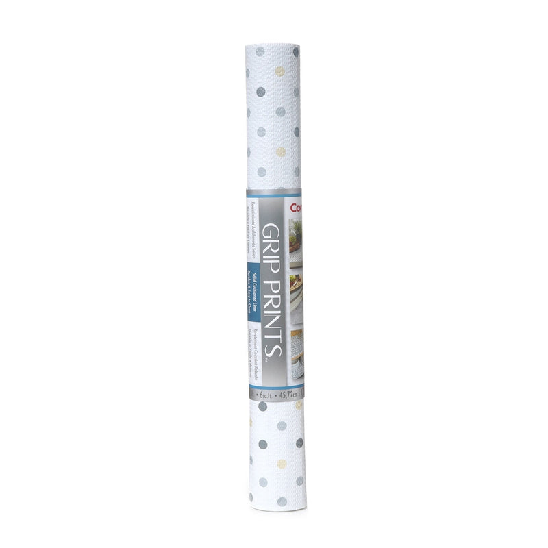 Con-Tact Grip Prints Non-Adhesive Cushioned Shelf/Drawer Liner, Polka Dot Blue, 18-in x 4-ft C0