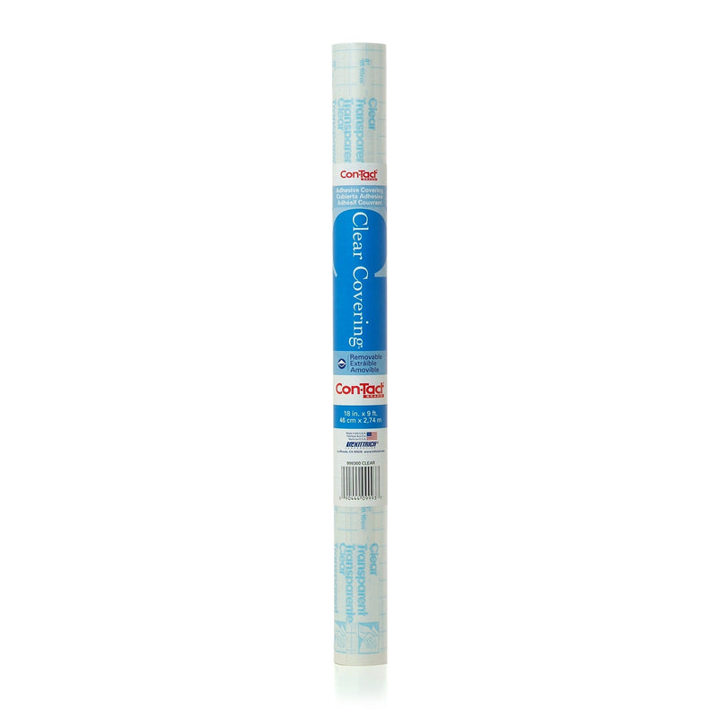 Con-Tact Removable Adhesive Shelf/Drawer Liner, Clear, 18-in x 9-ft Z0
