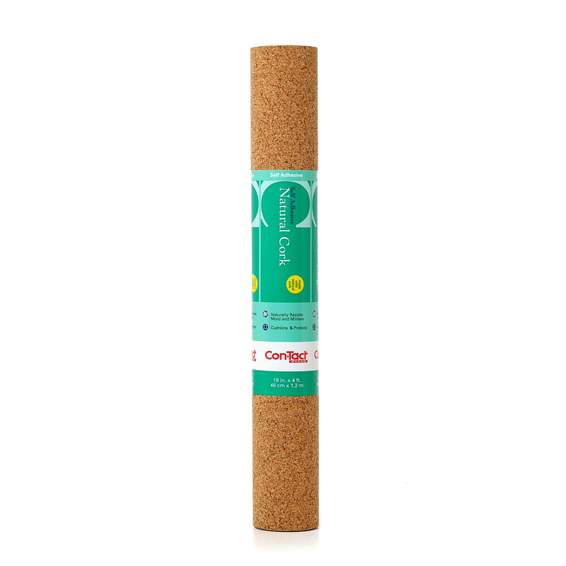 Con-Tact Self-Adhesive Multi-Use Cork Shelf/Drawer Liner & Bulletin/Message Board, 18-in x 4-ft U9