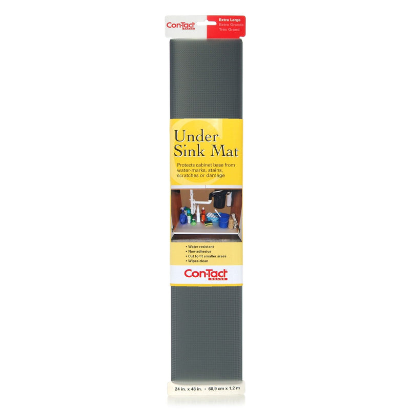 Con-Tact Under Sink Mat Non-Adhesive Non-Slip Liner, Graphite, 24 x 48-in J2