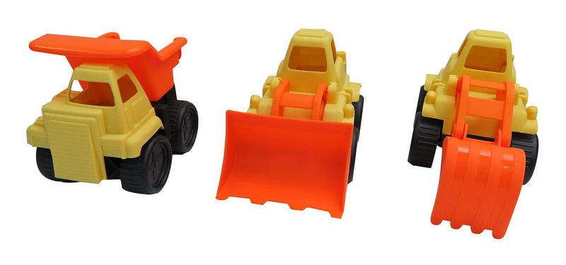 Construction Vehicles Floating Plastic Water Toy, Yellow/Orange, Assorted, Ages 2+, for Summer/Beach Activities N4