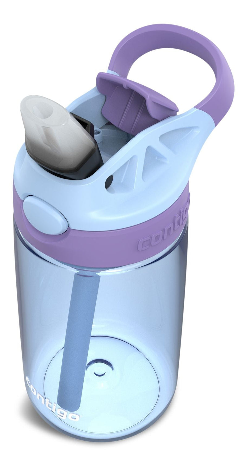 Contigo Aubrey Kids' Water Bottle, 14-oz, Periwinkle/Amethyst, with AUTOSPOUT Lid & Straw Q9