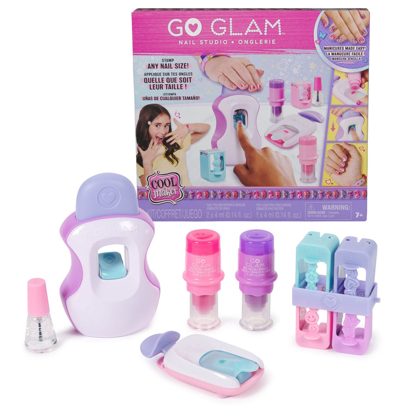 Cool Maker, GO GLAM Studio Nail Kit, Style 200 Nails, 4 Designs, 2 Polish Applicators & Mask, Ages 7+ G2
